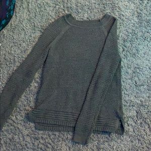 grey knit sweater